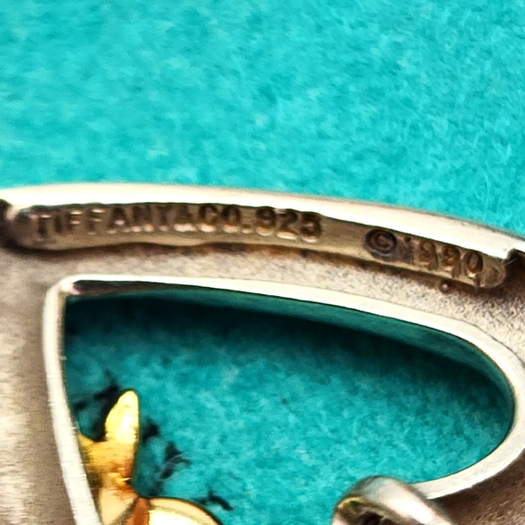 1999 Tiffany & Company Rare Vintage Pendent 18k /925 sterling silver/ 925 Chain - Picture 4 of 10